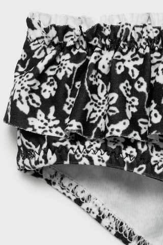 Culotte bikini imprimée - Noir