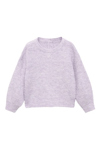 Pull-over maille côtelée - Violet