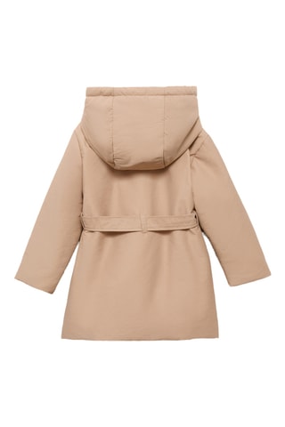 Trench doublé imitation fourrure - Beige