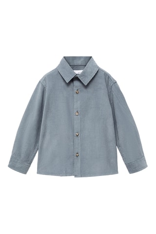 Chemise en velours côtelé et coton - Vert clair