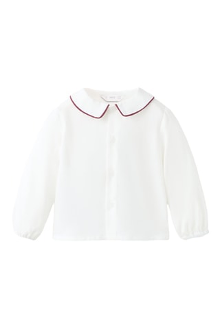 Chemise col contrasté - Blanc