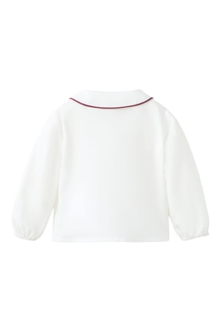 Chemise col contrasté - Blanc
