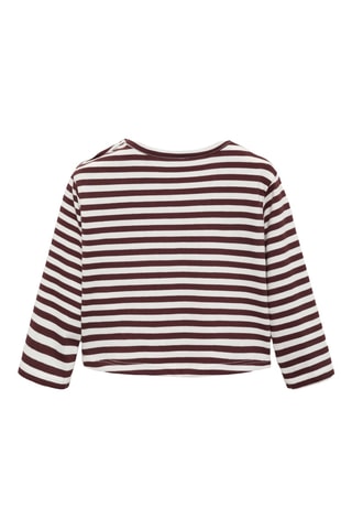 T-shirt coton à rayures - Bordeaux