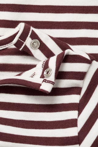T-shirt coton à rayures - Bordeaux