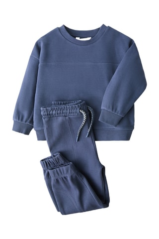 Sweat-shirt oversize en coton - Bleu foncé
