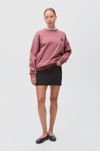 Sweat-shirt coton imprimé - Rose