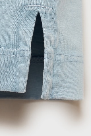 T-shirt col en V - Bleu