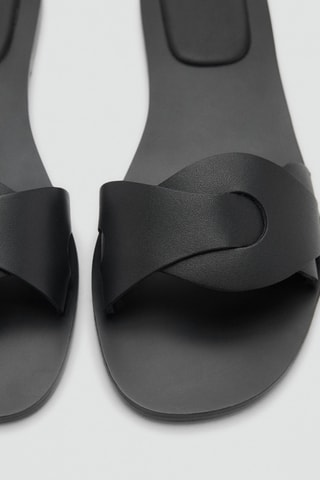 Sandales à lanières cuir - Noir