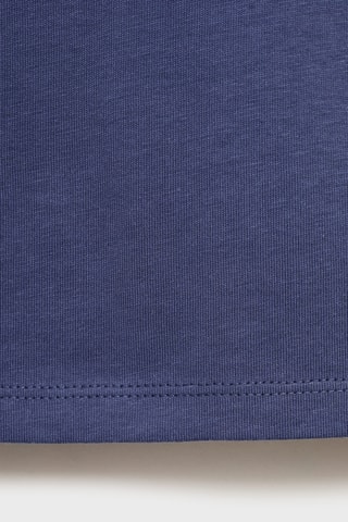 Polo coton imprimé - Bleu marine