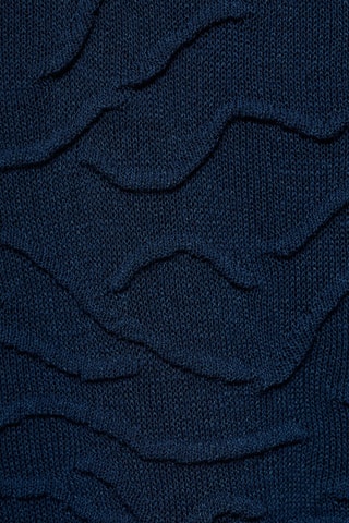 Jupe longue texturée - Bleu marine