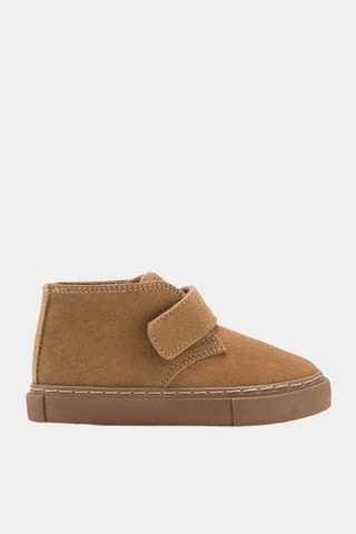 Chaussures cuir Velcro - Marron