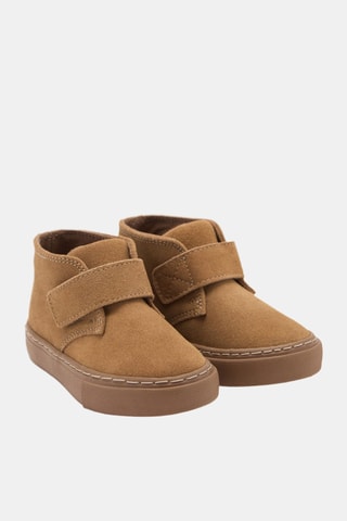 Chaussures cuir Velcro - Marron