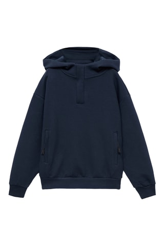 Sweat coton interlock - Bleu marine