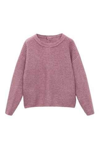 Pull-over maille côtelée - Violet