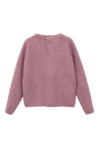 Pull-over maille côtelée - Violet