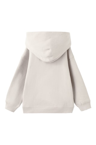 Sweat brodé et imprimé - Beige