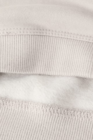 Sweat brodé et imprimé - Beige