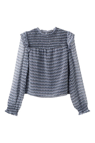 Blouse en imprimé ethnique - Anthracite