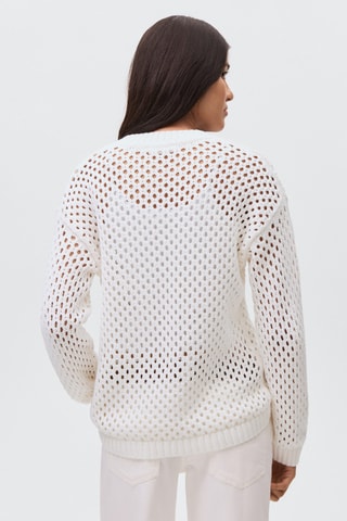 Pull en maille ajourée - Blanc