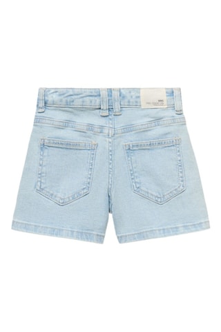 Short en jean droit - Bleu