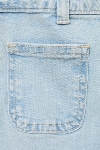 Short en jean droit - Bleu