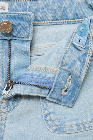 Short en jean droit - Bleu
