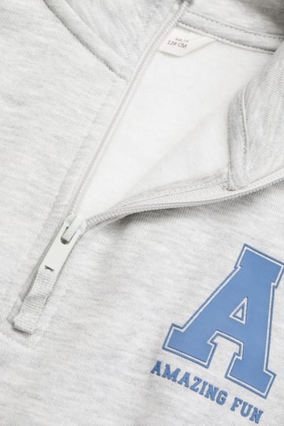 Sweat-shirt col montant - Gris clair