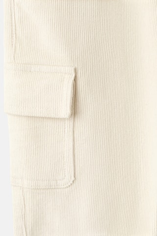 Pantalon cargo velours côtelé - Écru