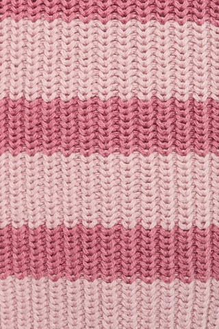 Gilet maille rayures - Rose