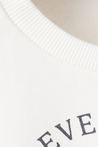 Sweat-shirt coton imprimé - Blanc