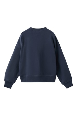 Sweat-shirt coton imprimé - Bleu