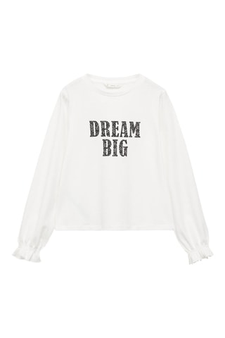T-shirt coton message - Blanc