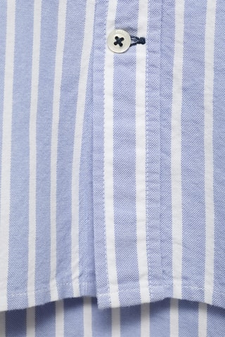 Chemise oxford rayée - Bleu