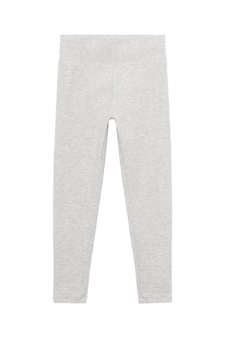 Legging maille côtelée coton - Gris