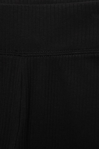 Legging maille côtelée coton - Noir