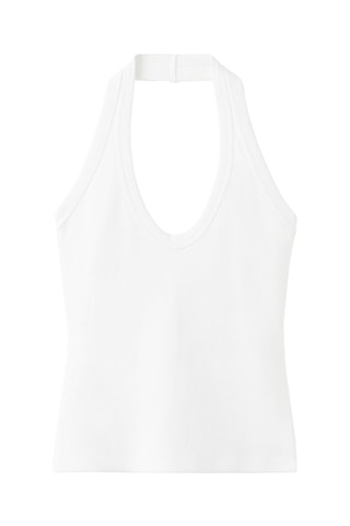 Top à emmanchures américaines - Blanc