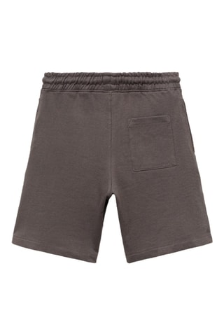 Bermuda coton cordon - Gris