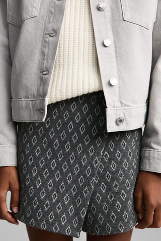 Jupe-culotte imprimée - Gris