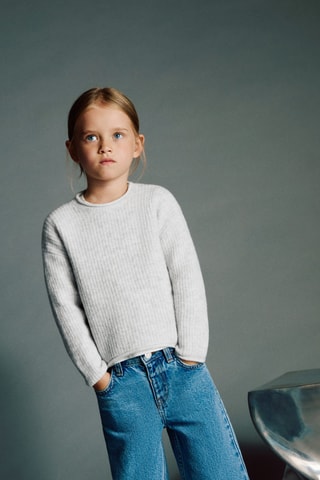 Pull-over maille - Gris clair