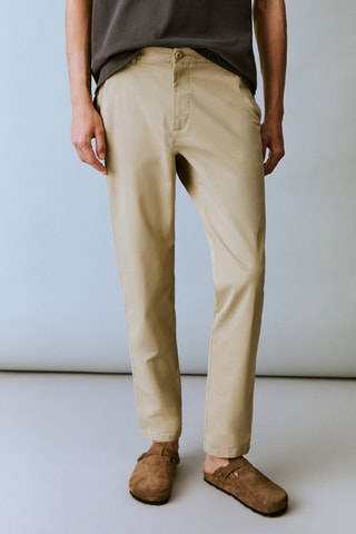 Pantalon chino coton - Beige
