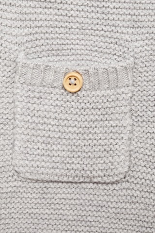 Pull-over maille poche - Gris