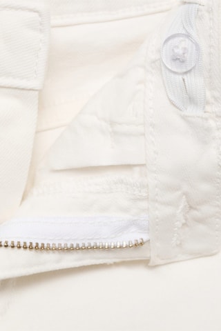 Short en jean droit - Blanc