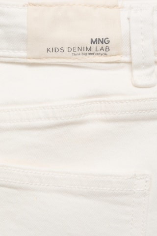 Short en jean droit - Blanc