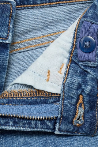 Short en jean droit - Bleu