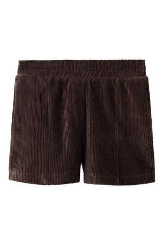 Short taille élastique - Marron
