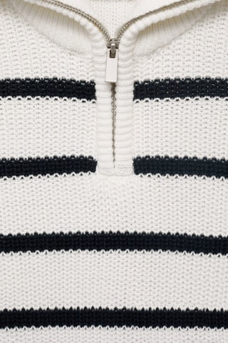 Gilet maille col montant - Blanc