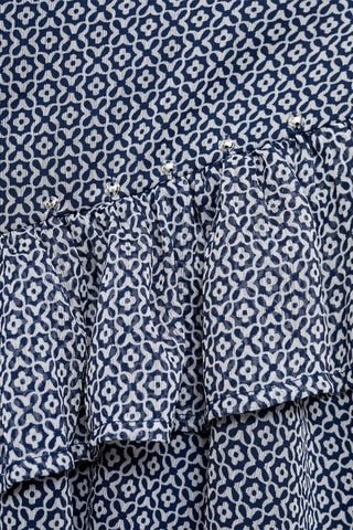 Jupe volants strass - Bleu marine