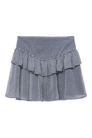 Jupe volants strass - Bleu marine
