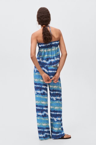 Pantalon imprimé tie-dye - Bleu