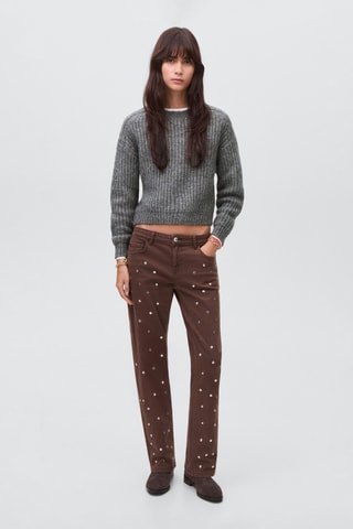Pull grosses mailles - Gris foncé